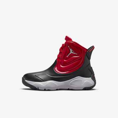 Shop Jordan Drip 23 Little Kids' Rain Boots In Black,cement Grey,gym Red