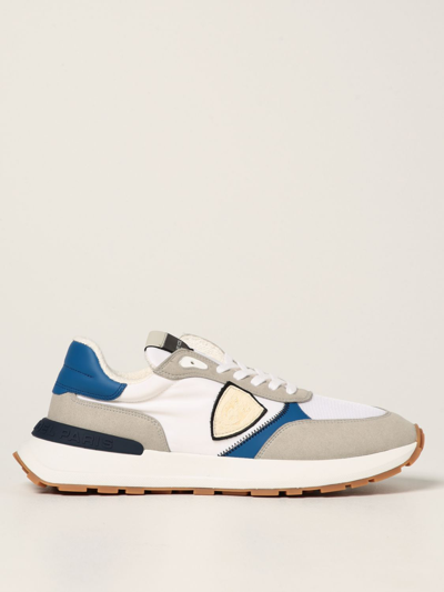 Shop Philippe Model Antibes  Trainers In Fabric And Suede In White