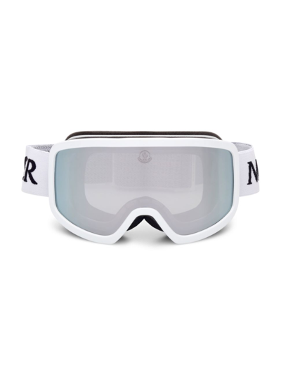Shop Moncler Terrabeam Goggles In Shiny White