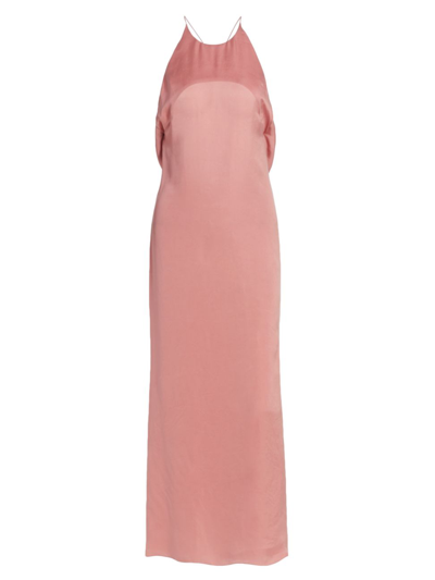 Shop Gauchère Women's Vinco Halter Column Dress In Old Rose