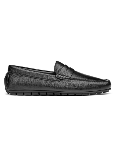 Shop To Boot New York Men's Vieques Grained Leather Loafers In Black