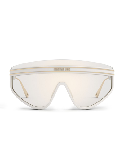 Shop Dior Women's Club M2u Mask Sunglasses In Light Ivory