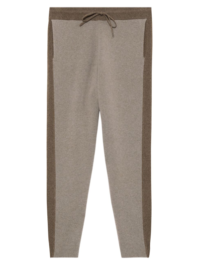 Shop Theory Men's Alcos Color-blocked Sweatpants In Fossil Melange