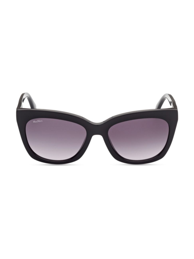 Shop Max Mara Women's 55mm Square Sunglasses In Black