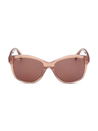 Shop Max Mara Women's 56mm Butterfly Sunglasses In Light Brown