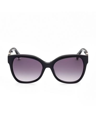 Shop Max Mara Women's 56mm Butterfly Sunglasses In Black