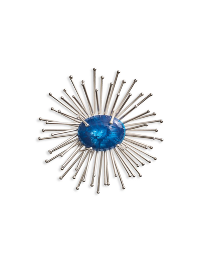 Shop Kim Seybert Flare Napkin Rings, Set Of 4 In Cobalt
