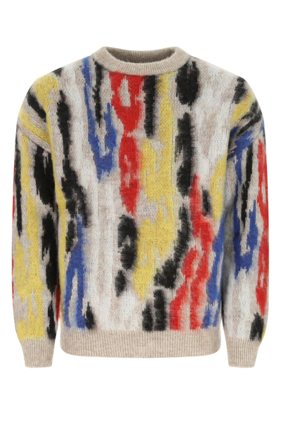 Shop Saint Laurent Embroidered Wool Blend Sweater  Printed  Uomo M