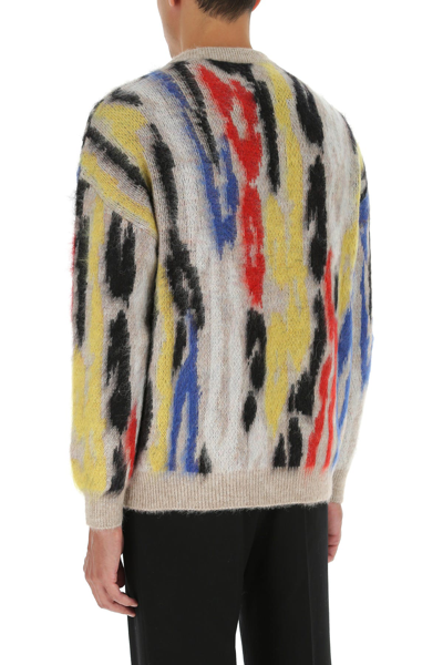 Shop Saint Laurent Embroidered Wool Blend Sweater  Printed  Uomo M