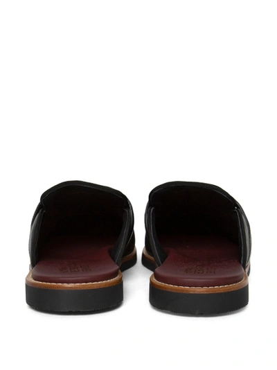 Shop Human Recreational Services Leather Palazzo Mule Slipper Black