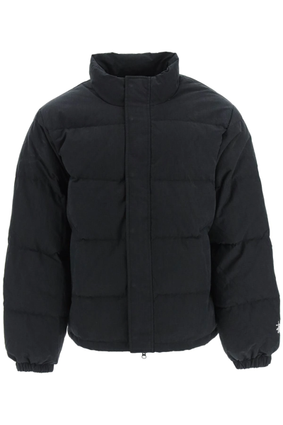 Stussy Black Down Solid Puffer Jacket | ModeSens