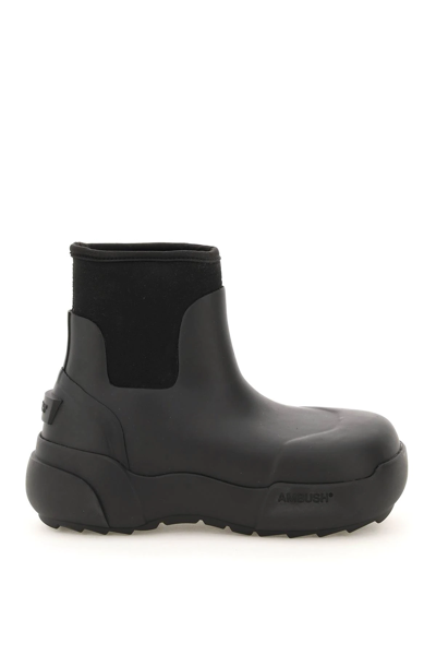Shop Ambush Rubber Ankle Boots In Black