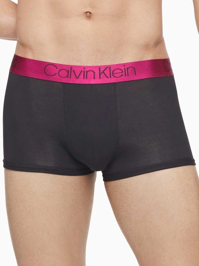 Shop Calvin Klein Ultra-soft Modal Trunk In Black,ruby