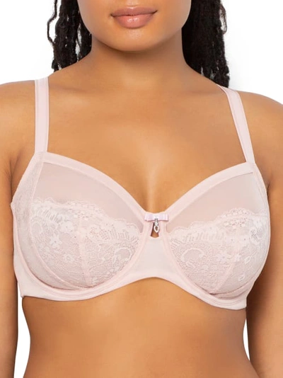 Shop Curvy Couture Evora Side Support Bra In Blushing Pink