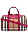 BURBERRY BURBERRY THE MEDIUM BANNER IN LEATHER AND HOUSE CHECK - PINK,398189511197553