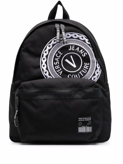 Shop Versace Jeans Men's Black Polyamide Backpack