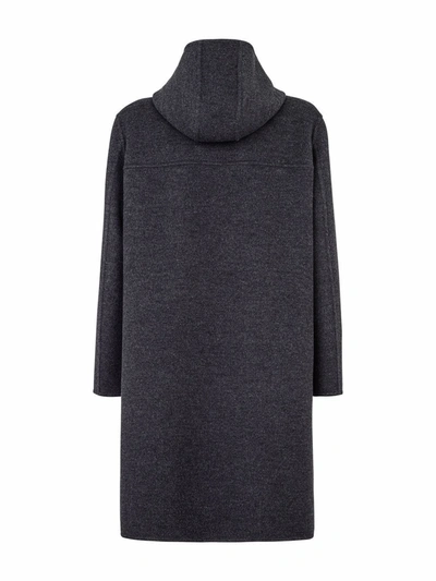 Shop Fendi Men's Black Wool Coat