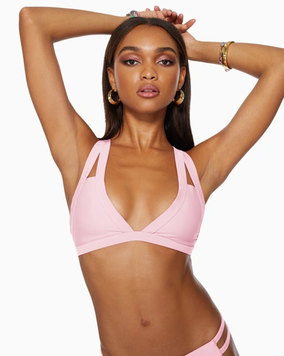 Shop Ramy Brook Starla Triangle Bikini Top In Seashell Pink