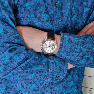 卡西欧手表男指针系列三眼表盘商务休闲防水石英男士手表