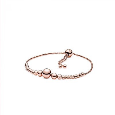 玫瑰色连珠设计手链绳女587749C00送女友礼物