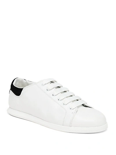 Shop Alexander Mcqueen Leather Single-sole Sneakers In Black