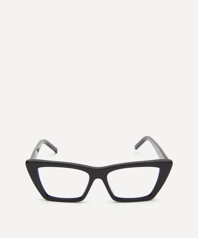 Shop Saint Laurent Mica Cat-eye Optical Glasses In Brown