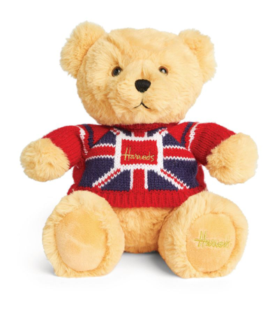 Shop Harrods Union Jack Bear (21cm) In Multi