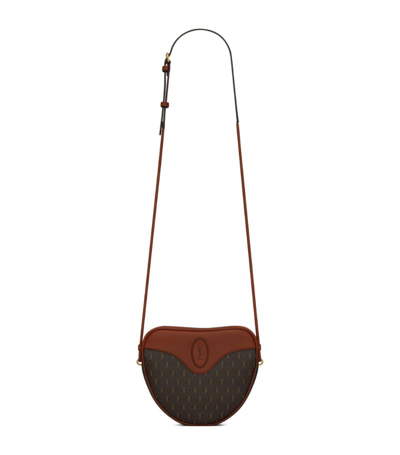 Shop Saint Laurent Monogramme Caur Shoulder Bag In Brown