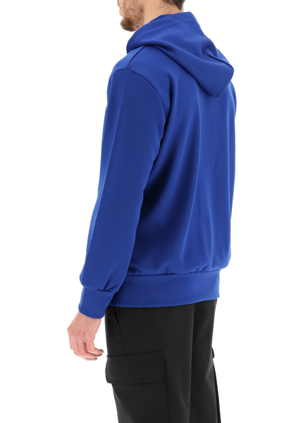 Shop Comme Des Garçons Play Hooded Sweatshirt In Blue