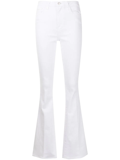 L'agence Marty Ultra High Rise Flare Jeans In White