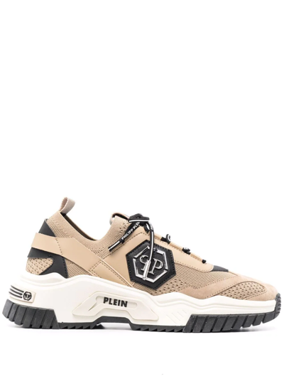 Shop Philipp Plein Vegan Predator Low-top Sneakers In Brown