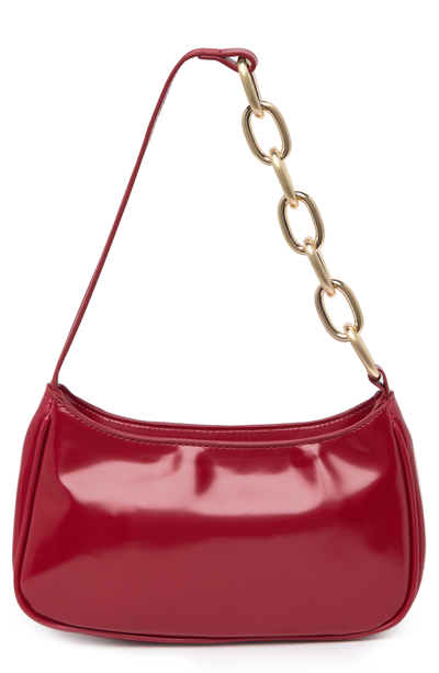 Shop House Of Want Newbie Vegan Leather Shoulder Bag In Red