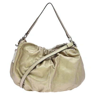 Pre-owned Dolce & Gabbana Gold Leather Miss Night And Day Hobo