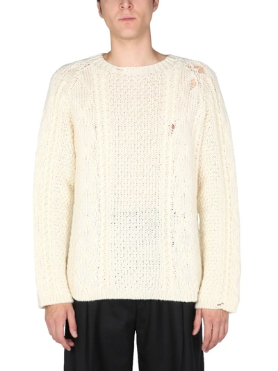 Shop Maison Margiela Men's White Other Materials Sweater