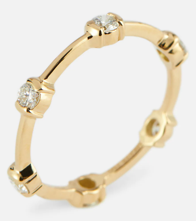 Shop Melissa Kaye Zea 18kt Gold Ring With Diamonds In Yellow Gold/diamonds