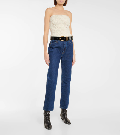 Shop Khaite Abigail Mid-rise Straight Jeans In Montgomery