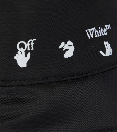 Shop Off-white Printed Bucket Hat In Black White