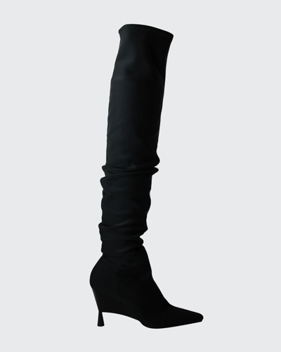 Shop Gia/rhw Rosie Stretch Over-the-knee Boots In Black