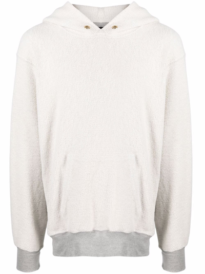 Shop Les Tien Hooded Long-sleeve Sweatshirt In Grey