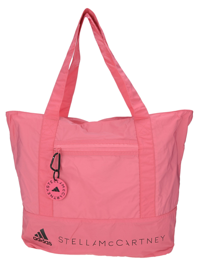 Shop Adidas By Stella Mccartney Logo Print Tote Bag In Pink