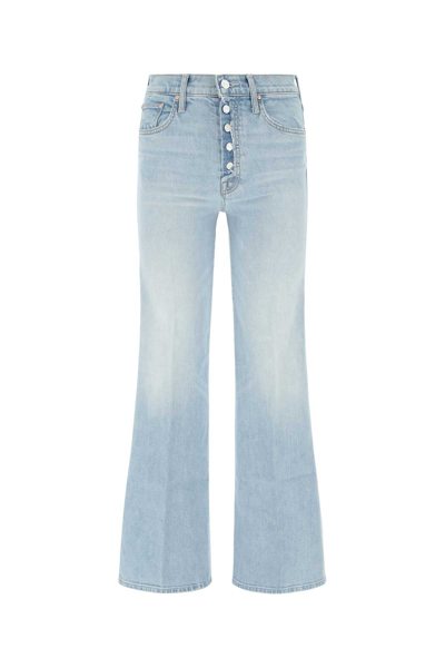 Shop Mother The Fly Cut Tomcat Roller Jeans In Blue