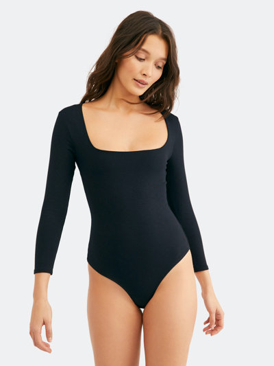 Shop Free People Truth Or Square Bodysuit In Black