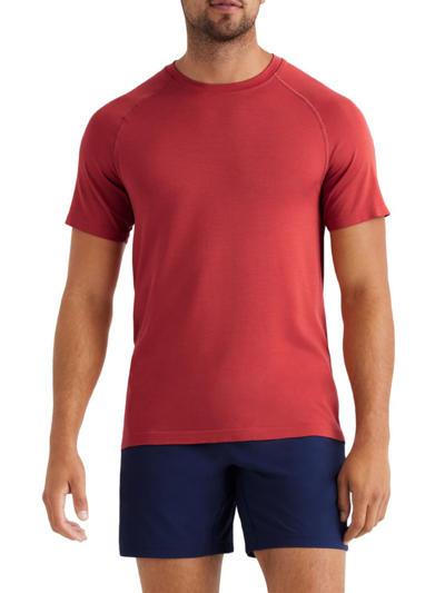Shop Rhone Reign Tech Short-sleeve T-shirt In Baked Apple