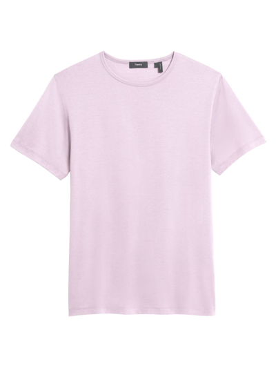 Shop Theory Precise Luxe Cotton T-shirt In Dusty Orchid