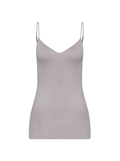 Shop Hanro Cotton Seamless V-neck Camisole In Essential