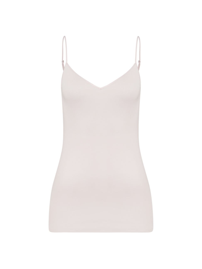 Shop Hanro Cotton Seamless V-neck Camisole In Gentle Pink