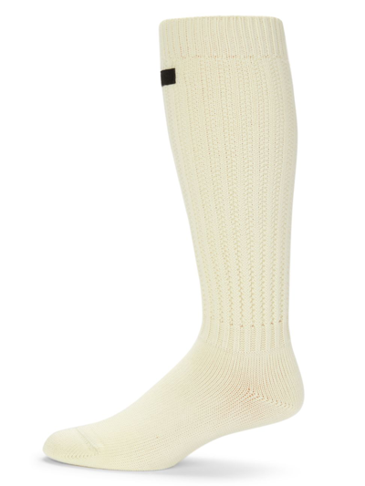 Shop Fear Of God 7th Collection Ribbed Socks In Cream