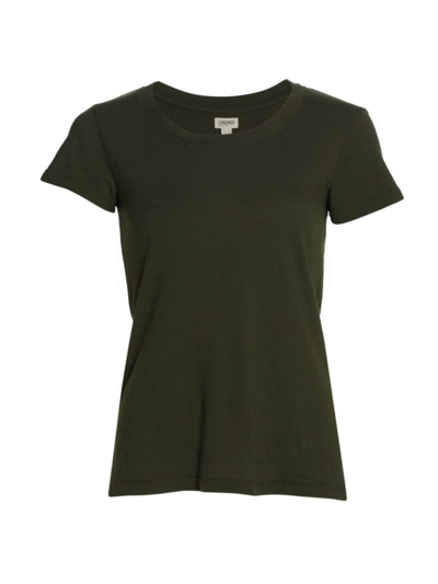 Shop L Agence Cory High-low Tee In Army Green