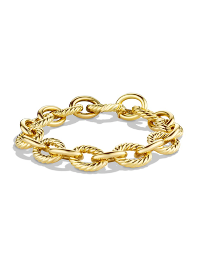 Shop David Yurman Oval Large Link Bracelet In Gold