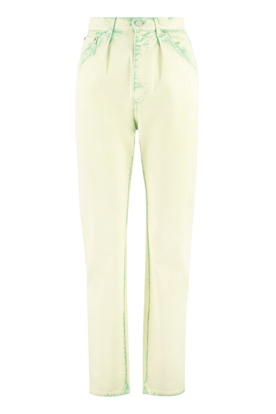 Shop Alberta Ferretti Sorbet Sky Dye Tapered Jeans In Green